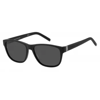Tommy Hilfiger vīriešu saulesbrilles TH-1871-S-003 Black Grey Rectangular 57mm
