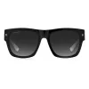 DSQUARED2 ICON Vīriešu saulesbrilles ICON0004S80S - Melns acetāta rāmis, Pelēkas polikarbonāta lēcas, 55/19/145 mm