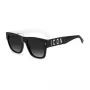 DSQUARED2 ICON Vīriešu saulesbrilles ICON0004S80S - Melns acetāta rāmis, Pelēkas polikarbonāta lēcas, 55/19/145 mm