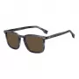 BOSS BOSS1364SJBW Saulesbrilles Vīriešu Taisnstūra Melns Rāmis Pelēkas Lēcas 53mm