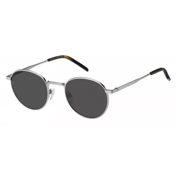 Tommy Hilfiger Vīriešu saulesbrilles TH-1973-S-6LB - Kvadrātveida plastmasas rāmis, Pelēkas polikarbonāta lēcas, UV400 aizsardzība