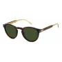 DAVID BECKHAM DB-1111-S-086 Unisex saulesbrilles, Havana/Tortoiseshell acetāta rāmis, pelēkas polikarbonāta lēcas, 52 mm