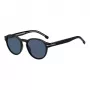 BOSS BOSS1506S807 Saulesbrilles vīriešiem - Melns acetāta rāmis, Pelēkas lēcas, 52mm