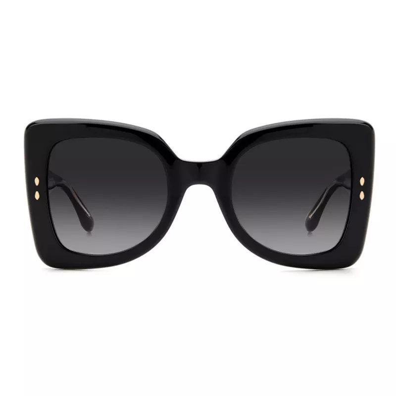 ISABEL MARANT Sieviešu saulesbrilles IM-0120-S-807 - Taisnstūra acetāta rāmis, pelēkas polikarbonāta lēcas, 52 mm