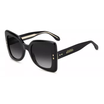 ISABEL MARANT Sieviešu saulesbrilles IM-0120-S-807 - Taisnstūra acetāta rāmis, pelēkas polikarbonāta lēcas, 52 mm