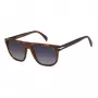 David Beckham DB-7111-S-EX4 Saulesbrilles Vīriešu Kvadrātveida Acetāts Melns Rāmis Pelēkas Lēcas 56/17/145 mm