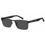 TOMMY HILFIGER TH-2040-S-807 Vīriešu taisnstūra saulesbrilles Melnas/Pelēkas 56/19/145 mm