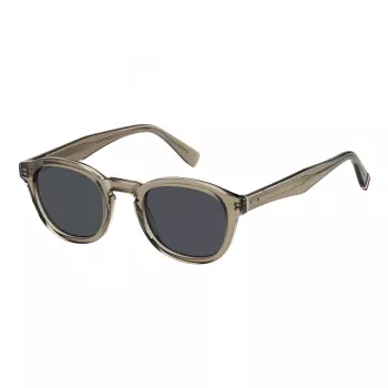 Tommy Hilfiger vīriešu saulesbrilles TH-2031-S-10A melnas taisnstūra 49mm