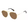 POLAROID PLD6211SXJ5G Unisex saulesbrilles - Melns rāmis, pelēkas polarizētas lēcas 57mm