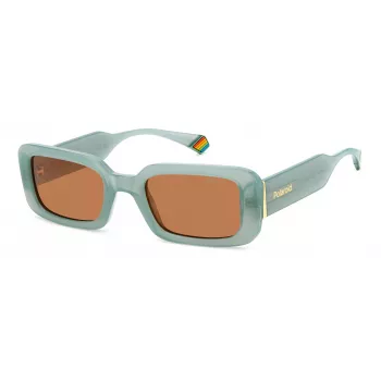 Polaroid PLD6208SX1ED Sieviešu kaķacs formas saulesbrilles - Melns rāmis, Pelēkas polarizētas lēcas - 52mm