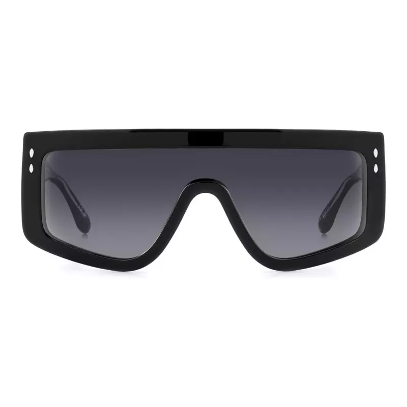 ISABEL MARANT Sieviešu saulesbrilles IM-0155-S-807 Oversized Square Melns Acetāta Rāmis Tumši Pelēkas Polikarbonāta Lēcas 99mm Lēcu Platums 135mm Kājiņu Garums UV400 Aizsardzība