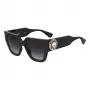 MOSCHINO Sieviešu saulesbrilles MOS153-S-807 Melnas Pelēkas Taisnstūrveida 52mm