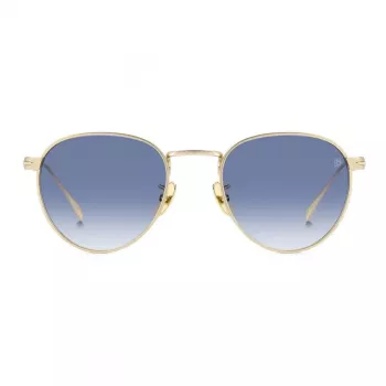 DAVID BECKHAM DB-1142-S-AOZ Saulesbrilles Vīriešu Zelts Metāla Rāmis Zaļa Lēca Pilots Aviators 51mm