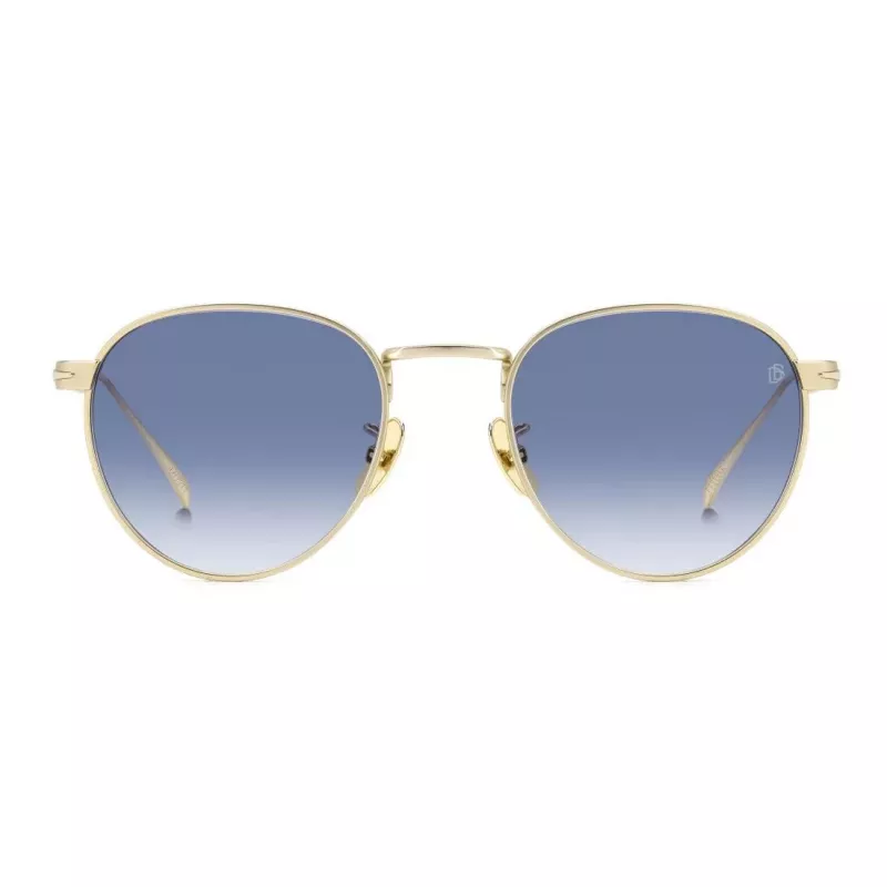 DAVID BECKHAM DB-1142-S-AOZ Saulesbrilles Vīriešu Zelts Metāla Rāmis Zaļa Lēca Pilots Aviators 51mm