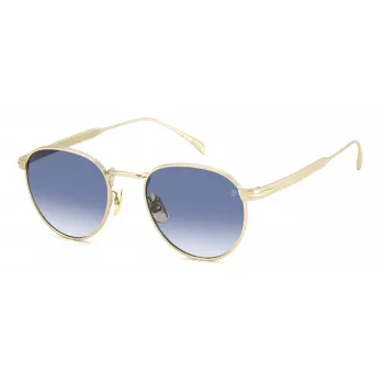 DAVID BECKHAM DB-1142-S-AOZ Saulesbrilles Vīriešu Zelts Metāla Rāmis Zaļa Lēca Pilots Aviators 51mm