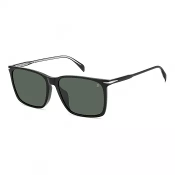 DAVID BECKHAM DB1145GS807 Saulesbrilles Vīriešiem Melnas Pelēkas Kvadrātveida Acetāts 58mm