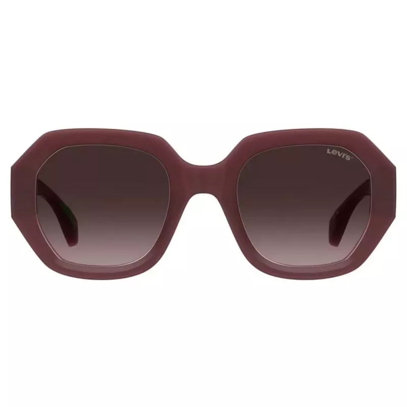 LEVI'S LV-1066-S-LHF Sieviešu taisnstūra saulesbrilles Havana Brūns Gradients 51mm