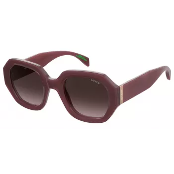 LEVI'S LV-1066-S-LHF Sieviešu taisnstūra saulesbrilles Havana Brūns Gradients 51mm