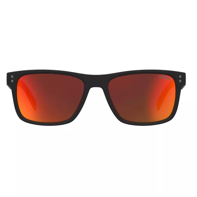 LEVI'S LV-5059-S-BLX Vīriešu taisnstūra saulesbrilles - Melns acetāta rāmis ar pelēkām polikarbonāta lēcām - 55/17/145 mm