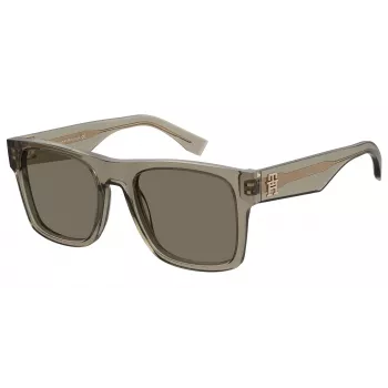 Tommy Hilfiger Sieviešu Saulesbrilles TH-2118-S-10A Melns Rāmis Pelēkas Lēcas 53mm