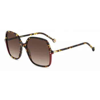 CAROLINA HERRERA Sieviešu saulesbrilles HER0244SO63 - Ģeometrisks acetāta rāmis, UV400 aizsardzība, 56 mm lēca