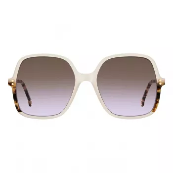 CAROLINA HERRERA Sieviešu saulesbrilles HER0244SSZJ Cat Eye Melns Acetāts Pelēks Gradienta Lēcas 56/18/140 mm