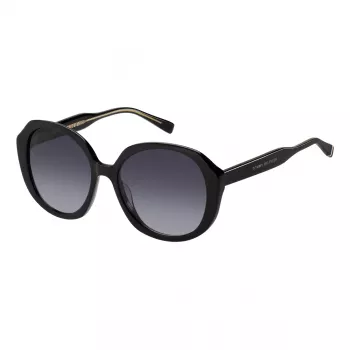 Tommy Hilfiger Women's TH-2106-S-807 Sauļošanās brilles - Melns rāmis, Pelēkas lēcas, 54mm