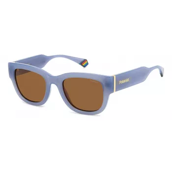 Polaroid PLD6213SXMVU Sieviešu kvadrātveida kaķa acs saulesbrilles Havana zaļa polarizēta UV400