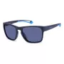 Polaroid Sport PLD7052SFLL Vīriešu taisnstūra polarizētas saulesbrilles - Melna/Pelēka 56mm