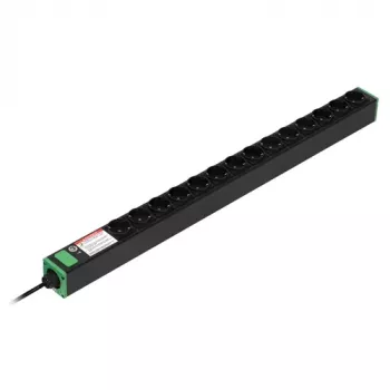 APC Easy Rack PDU Basic, vertikāls, 1 fāzes, 3.7 kW, 230 V, 16 A, 14x Schuko ligzdas