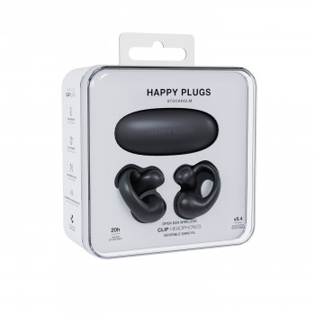 Happy Plugs Clip Bezvadu Atvērtās Auss Clip-On Austiņas (Melna)