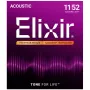 Elixir Strings 16027 Phosphor Bronze Custom Light NANOWEB akustiskās ģitāras stīgas (11-52)