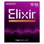 Elixir 16052 Phosphor Bronze Light NANOWEB akustiskās ģitāras stīgas (12-53)