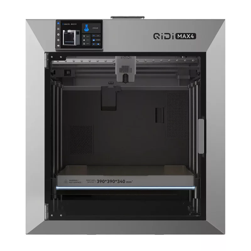 QIDI Max 4 3D Printer - Lielformāta FDM 3D printeris ar 300 mm³ darba tilpumu, CoreXY, Klipper programmatūru, tiešās piedziņas ekstrūderi, automātisko nivelēšanu, slēgtu kameru, Wi-Fi un Ethernet