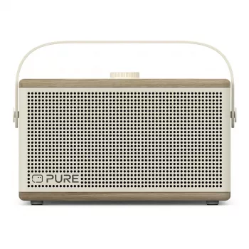 Pure Classic Aura portatīvais Bluetooth skaļrunis ar fona apgaismojumu, balts/ozols