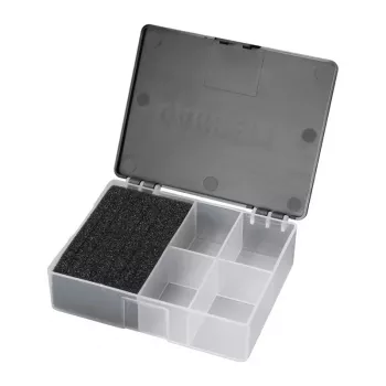 GARRETT Keepers Find Box - Melns, 4 nodalījumu glabāšanas kaste metāla meklēšanas atradumiem