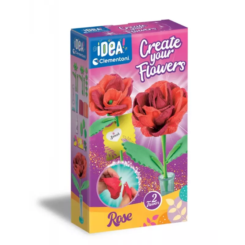 Clementoni Idea Art Creative Set Mini Flower Factory – Rose 18168