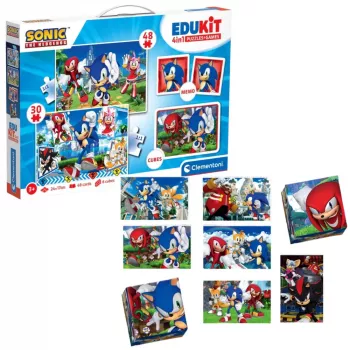 Clementoni Izglītojošais komplekts Puzle, Memo un Bloki Sonic 28389