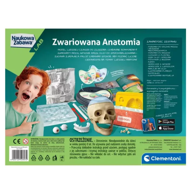 Clementoni Scientific Fun Crazy Anatomy Kit - poļu valoda - 50697