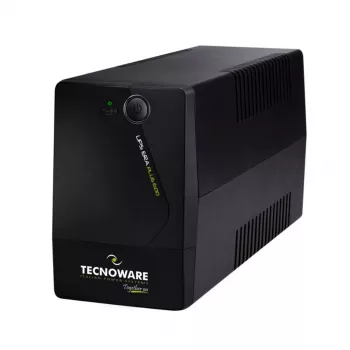 TECNOWARE UPS ERA PLUS 600 SCHUKO Line-Interactive 600VA/360W, 12V 7Ah akumulators, 2 Schuko ligzdas, USB, Melns