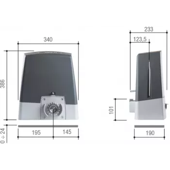 CAME BKX08AGF Bezsuku bīdāmo vārtu atvērējs 800 kg