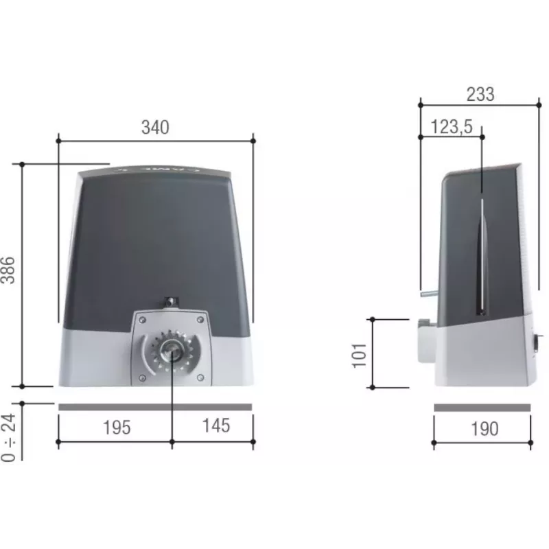 CAME BKX08AGF Bezsuku bīdāmo vārtu atvērējs 800 kg