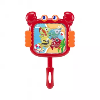 Koala Games G2663 Krabja formas zvejas tīkls - sarkans/oranžs, izturīga plastmasa un poliestera siets, CE sertificēts, ūdens rotaļām, pludmalei, baseinam, vannai, vecumam no 3+