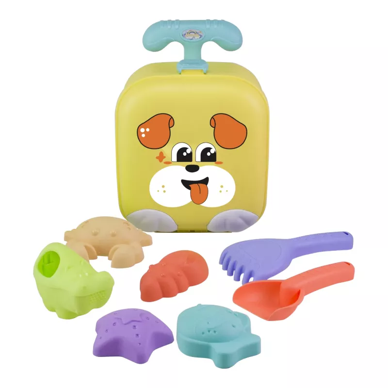 Koala Games G2670 Beach Trolley With Accessories - 7 Piece Sand Play Set for Toddlers, Multi-Colour