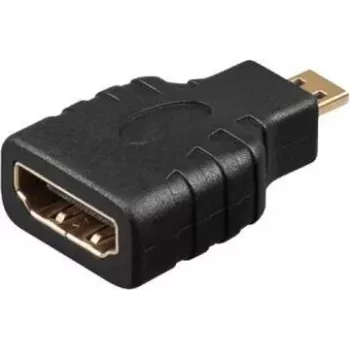 Techly HDMI Adapter - Micro HDMI (Type D) vīrišķais uz HDMI (Type A) sievišķais - 4K 30Hz - Melns