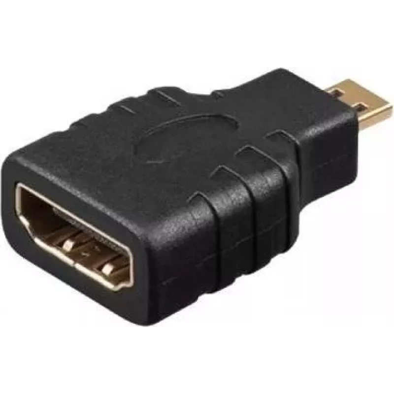 Techly HDMI Adapter - Micro HDMI (Type D) vīrišķais uz HDMI (Type A) sievišķais - 4K 30Hz - Melns
