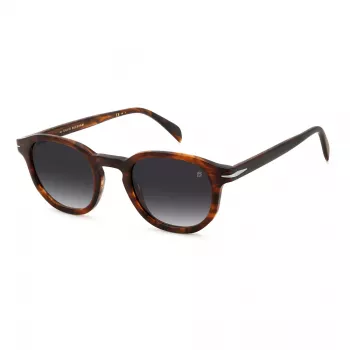 DAVID BECKHAM DB-1007-S-0CJ Vīriešu kvadrātveida acetāta saulesbrilles Havana/Pelēks 49/24/145 mm