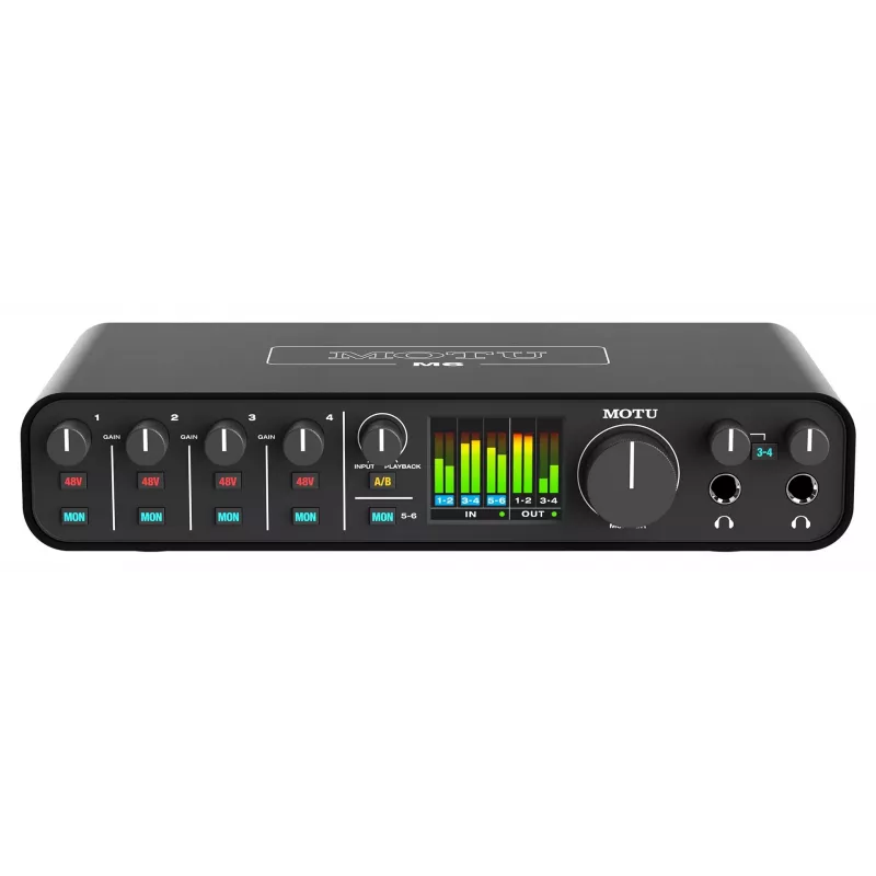 MOTU M6 Audio interfeiss - 6x4 USB-C ar 4 priekšpastiprinātājiem, 192 kHz