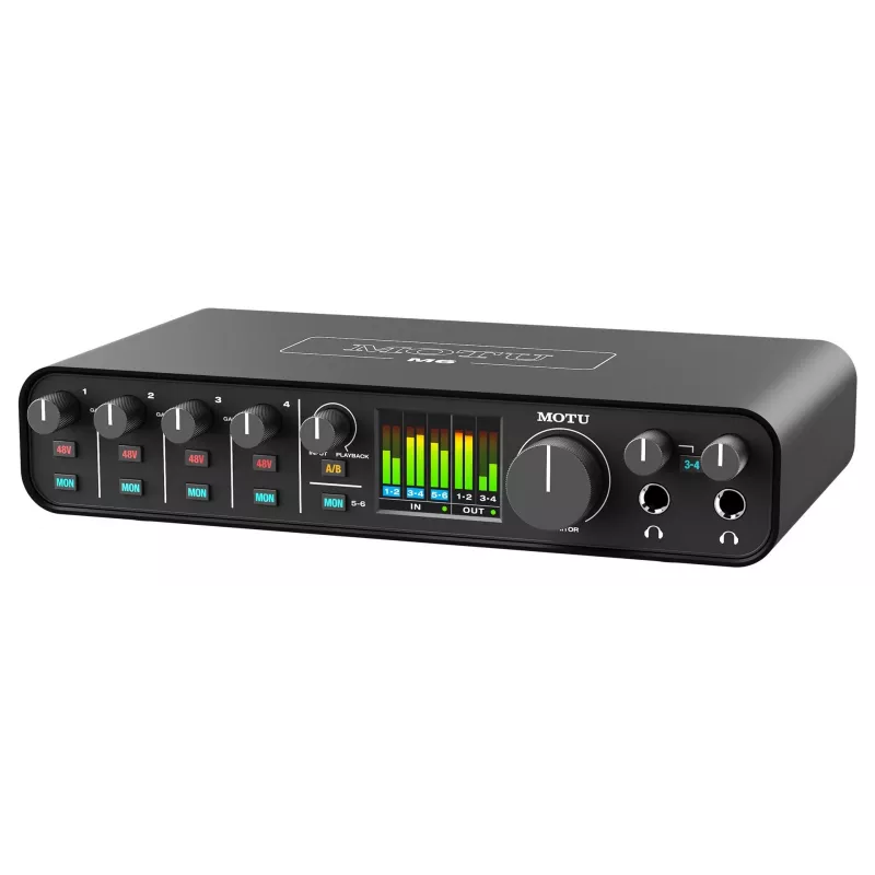 MOTU M6 Audio interfeiss - 6x4 USB-C ar 4 priekšpastiprinātājiem, 192 kHz