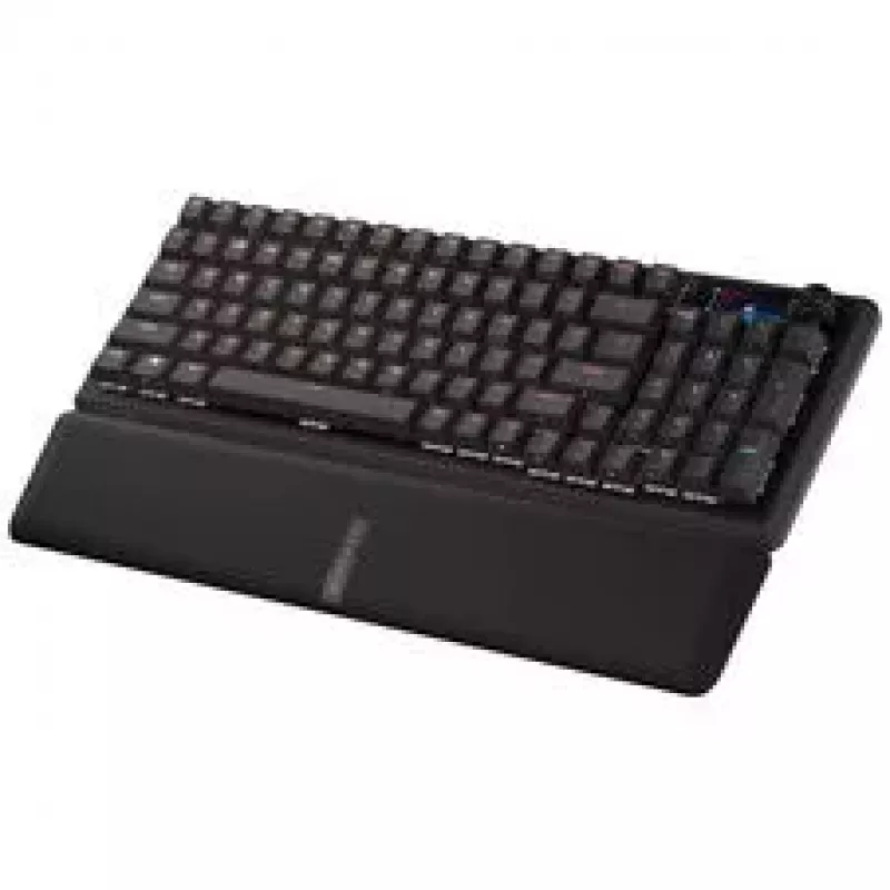 Corsair Vanguard 96 bezvadu spēļu tastatūra, mehāniskā, RGB, LCD displejs, DE izkārtojums - Melna